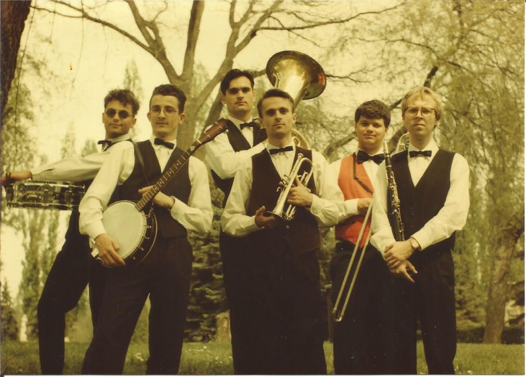 A Hot Jazz Band a Városligetben, Galbács István, Kukta Béla, Bényei Tibor, Bényei Tamás, Szalóky Béla, Szőke Péter 1990