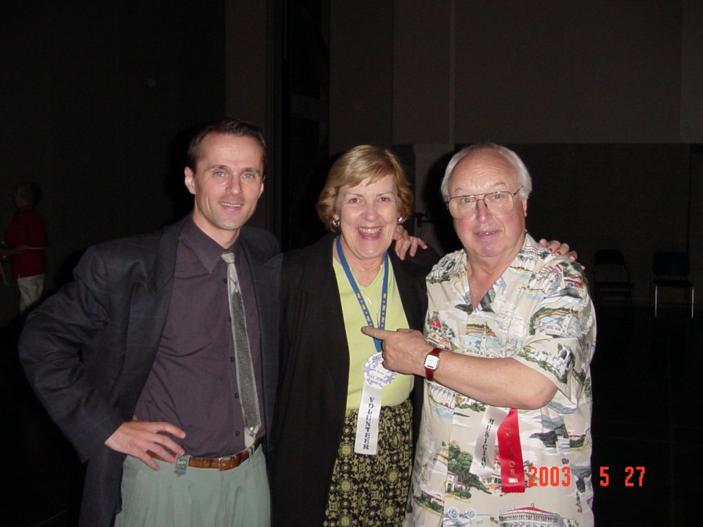 Judy Borcher, Jake Hanna és Bényei Tamás, Sacramento 2003