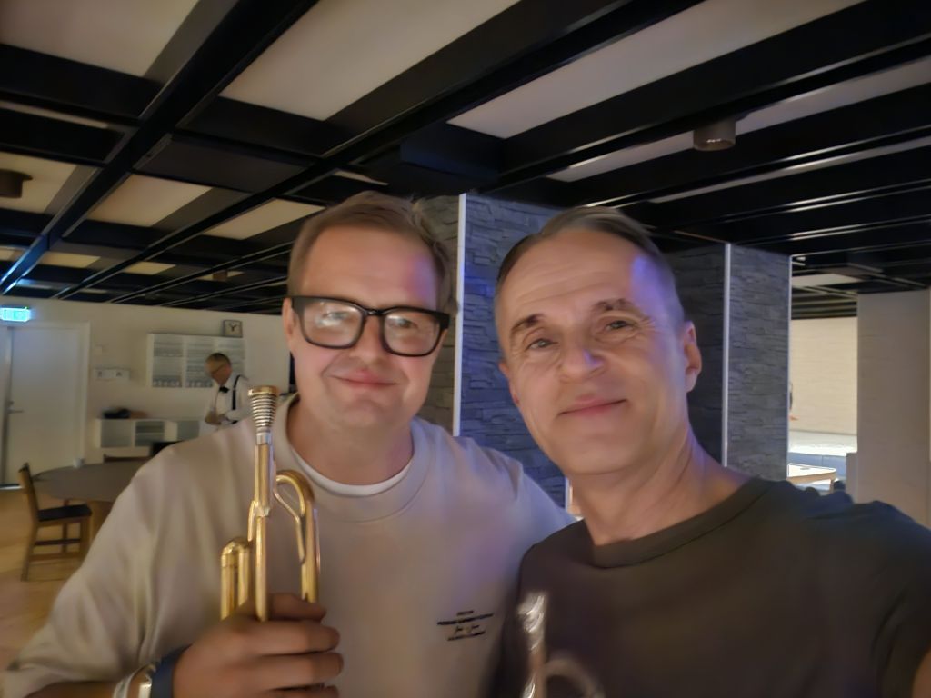 Keesjan Hoogeboom a Dutch Swing College trombitása és Bényei Tamás 2026 Dánia