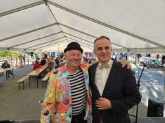Tommy Jensen a Snake City Jazzfestival szervezője és Bényei Tamás 2026 Dánia